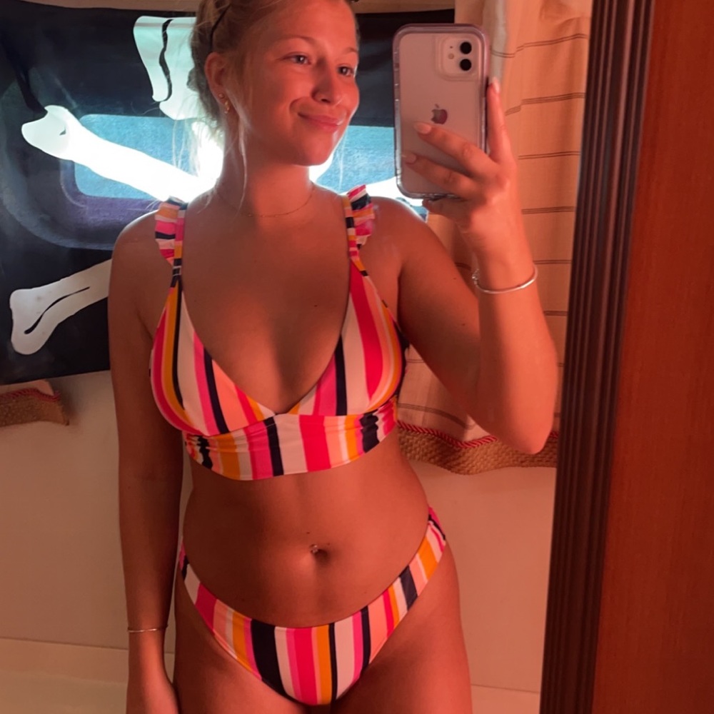 Aerie striped bikini set
